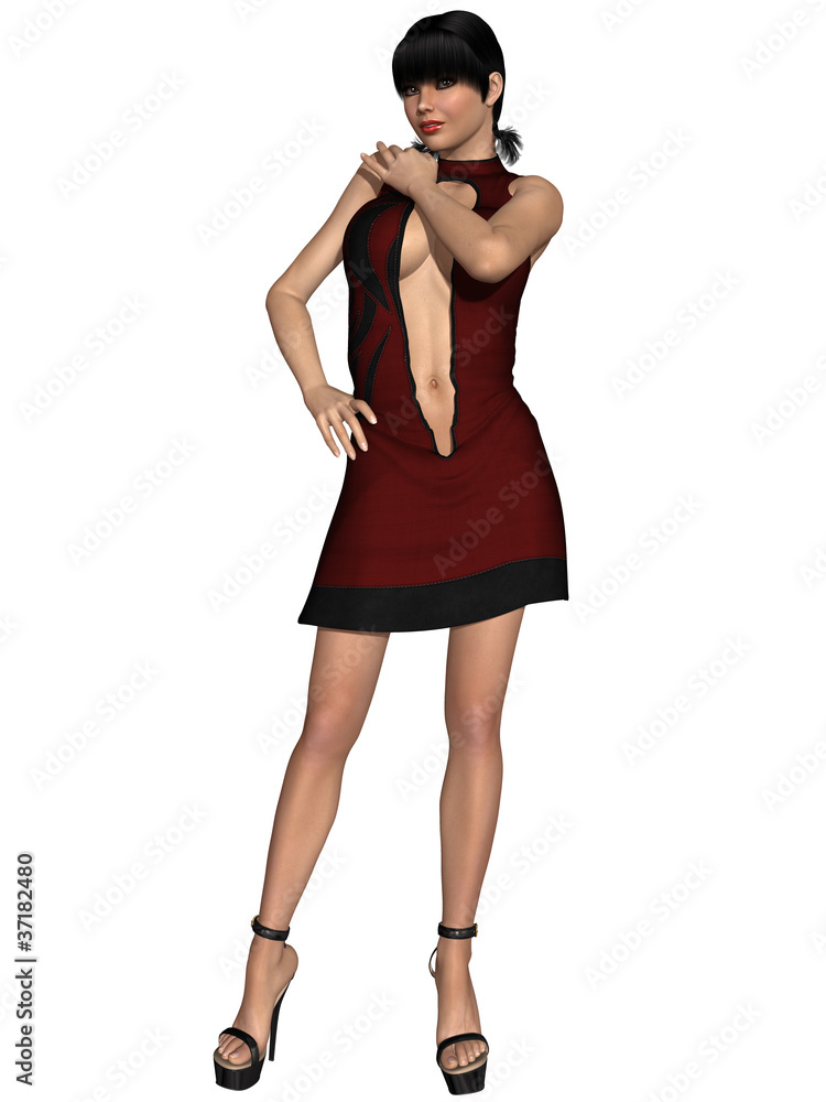 Sexy front open dress