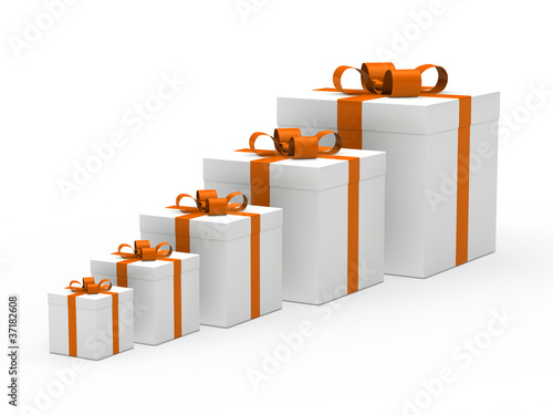 christmas gift box white or...