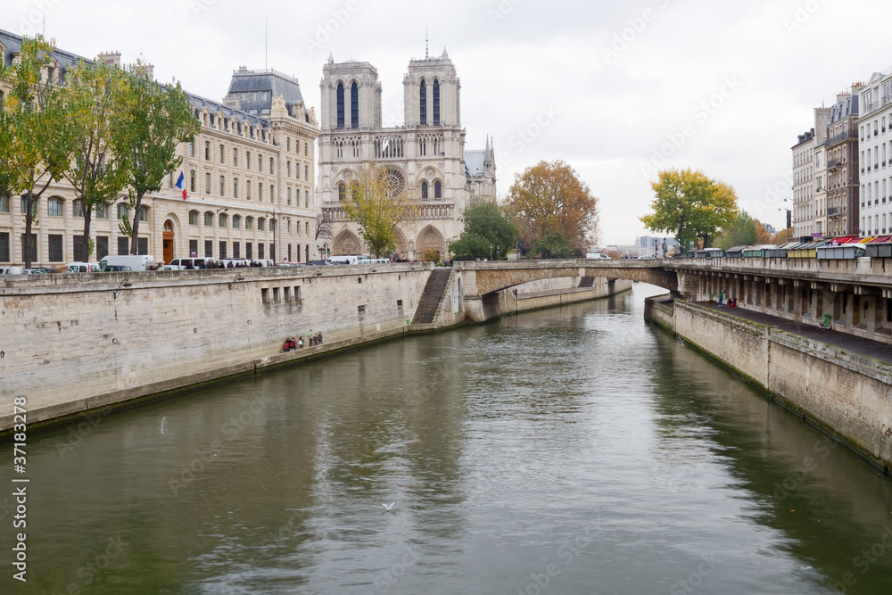 Notre Dame Of Paris And A Canal