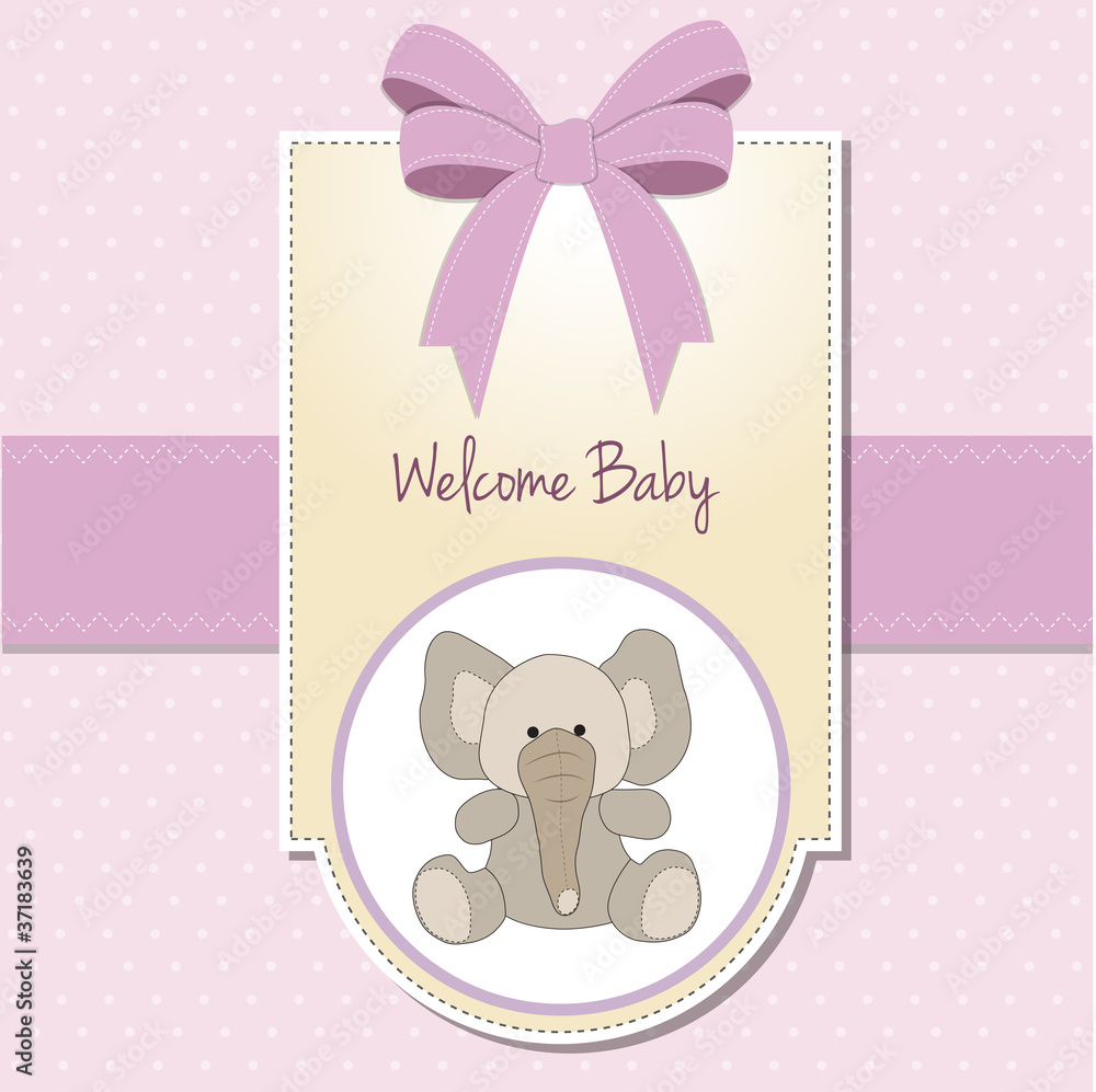 baby girl announcement card baby girl announcement card