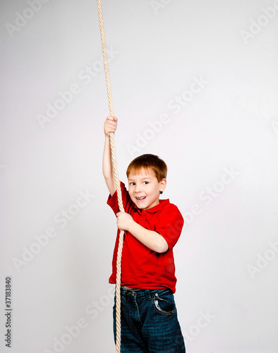boy with a rope