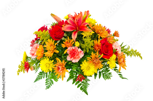 Foto Colorful flower bouquet arrangement centerpiece