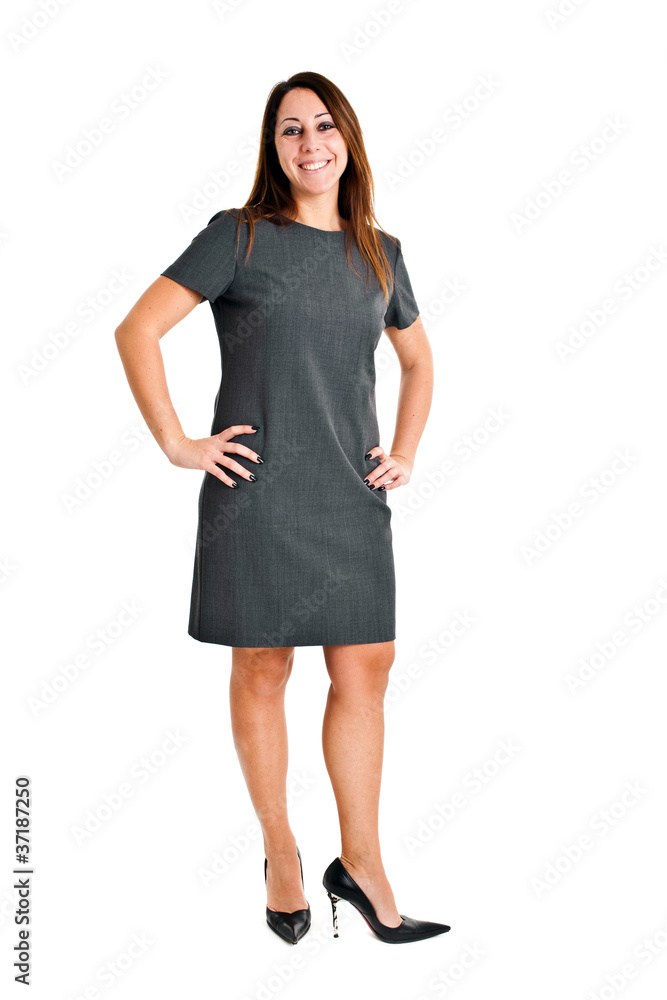 Full length businesswoman isolated on white Full length businesswoman isolated on white