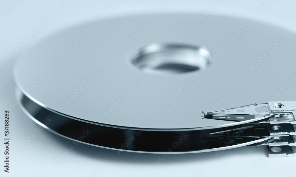 parts of hard disk drive Stock Photo | Adobe Stock