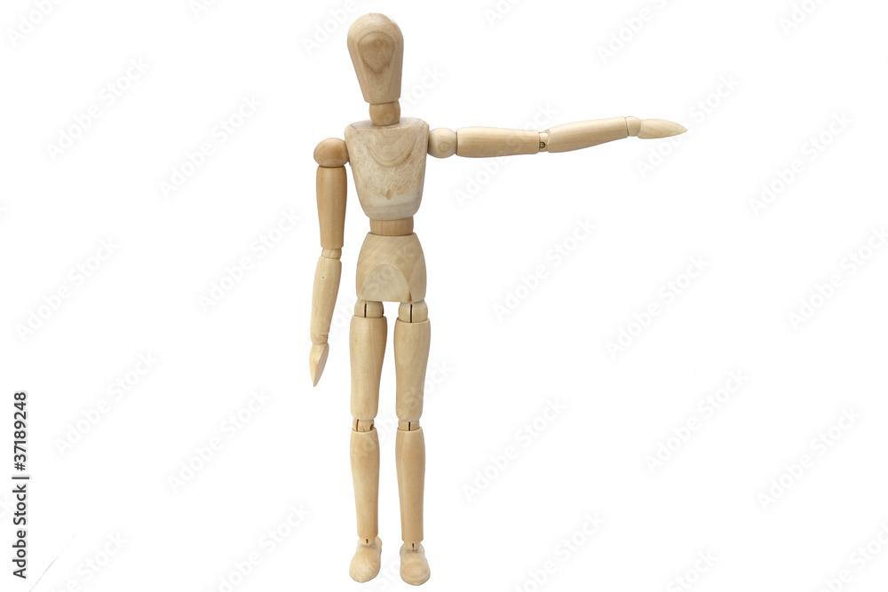 Wooden Manikin Taking Exercise