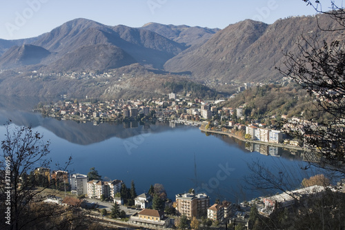 Quadro su tela lago d'orta visto dal mottarone