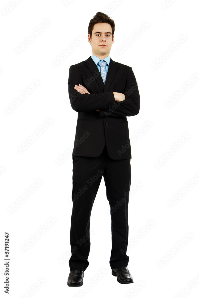 Full body shot of serious handsome young man Full body shot of serious handsome young man