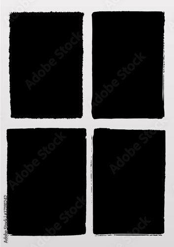 A set of vectorized grungy photography frames and backgrounds