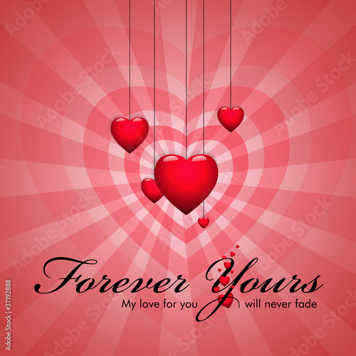 valentine's day hearts wallpaper vector illustration