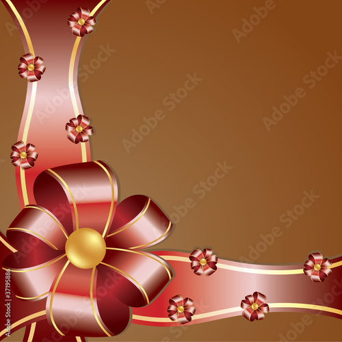 Red bow. Vector illustration