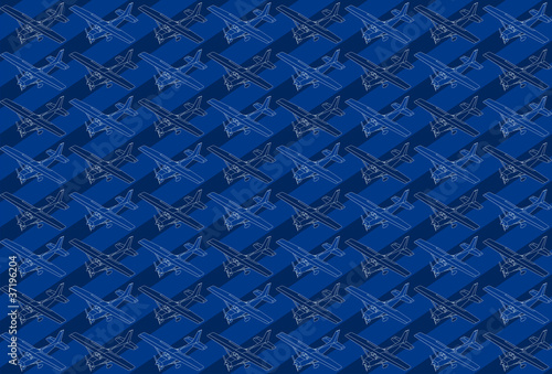 isometric pattern of a little plane