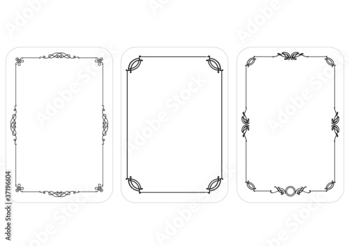 Set of floral frame