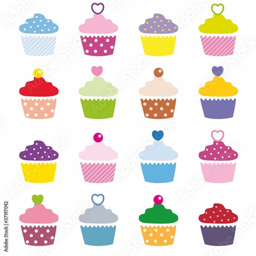 Set de cakes de colores