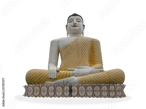 Giant Buddah sitting on lotus