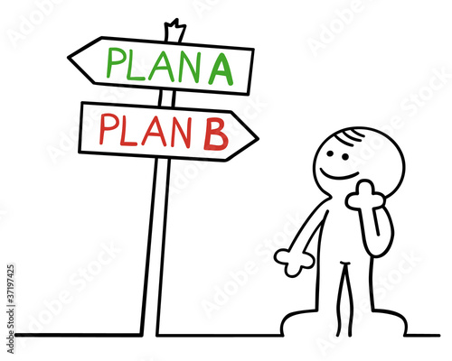 figur wählt plan A oder plan B