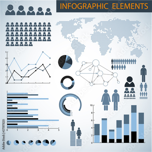 Big Vector set of Infographic elements