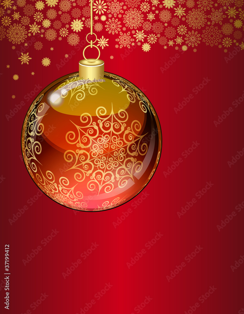 Christmas background with ball. Christmas background with ball.