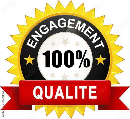 Sticker "Engagement 100% Qualité"