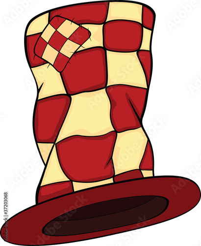 Magic hat. Cartoon