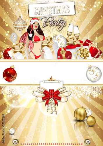 Weihnachtsflyer Gold