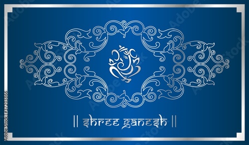 Ganesha, traditional Hindu wedding card, royal Rajasthan, India	
