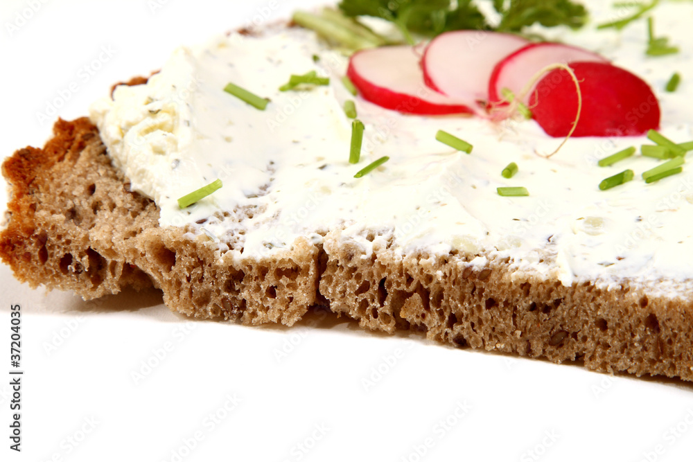 Brot mit Frischkäse Brot mit Frischkäse