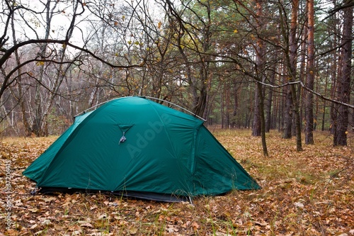 green touristic tent