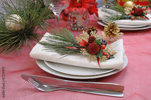 Table setting for Christmas and New Year