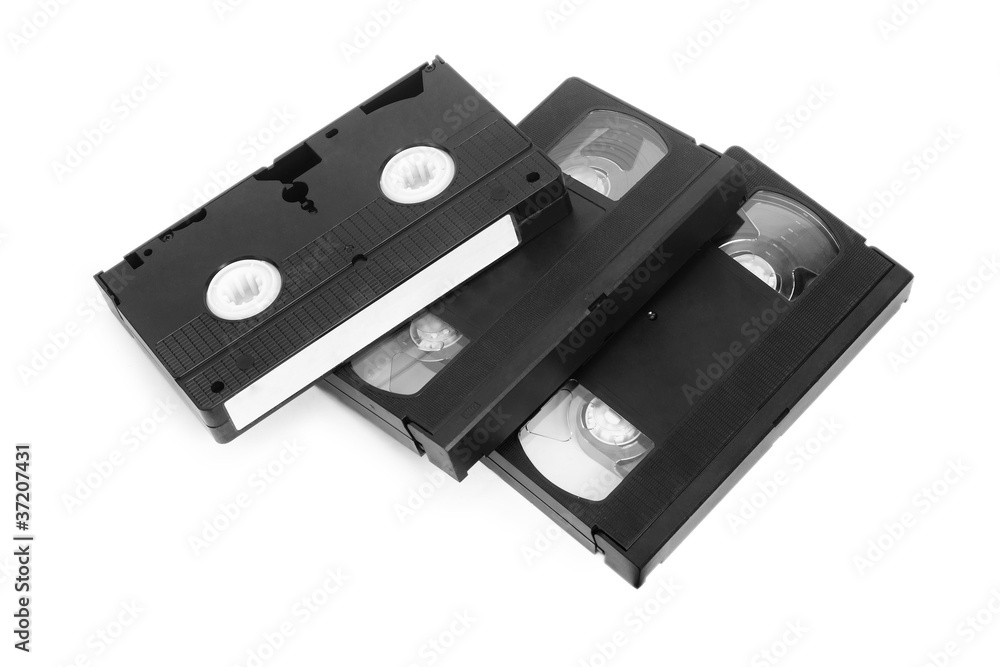 Fototapeta premium classic vhs tape isolated on a white background