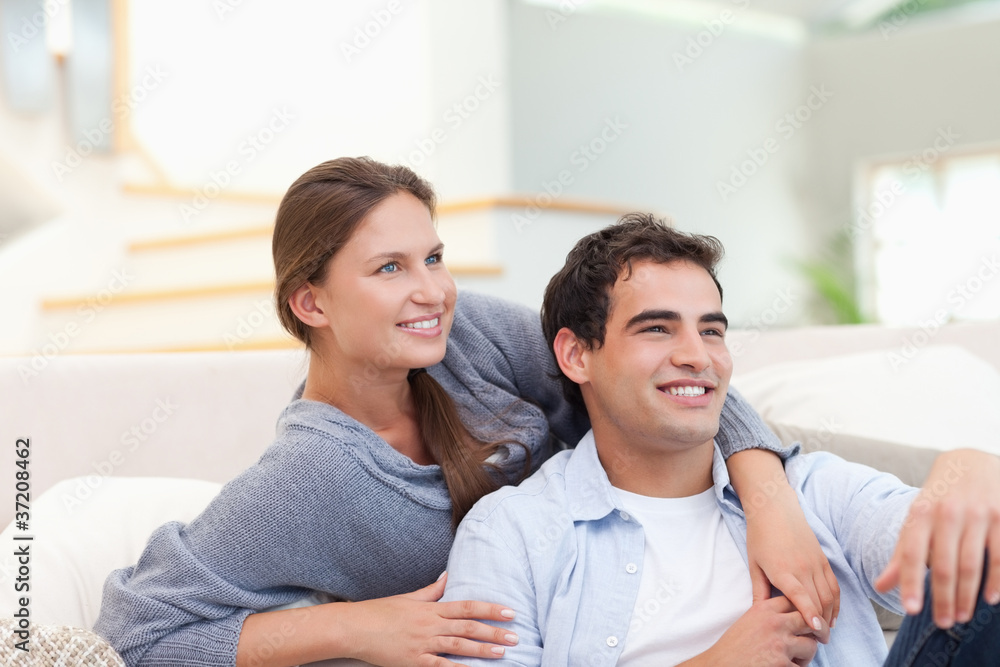 Charming couple hugging Charming couple hugging