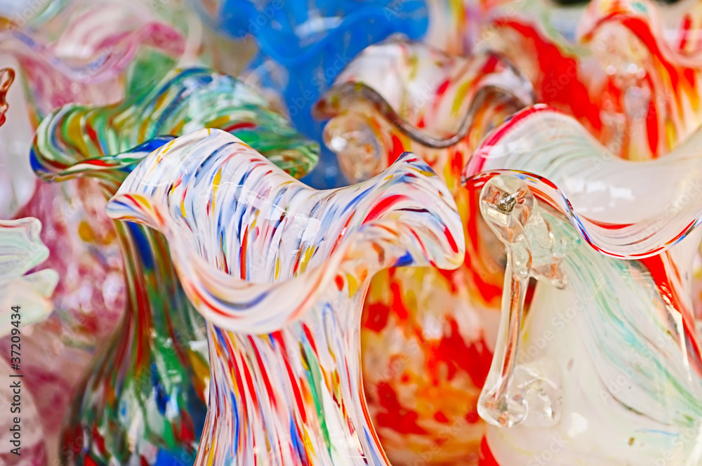 Obraz premium Glass jugs, Murano, Venice, Italy