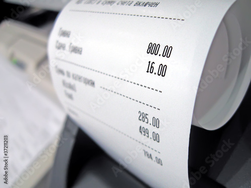 abstract supermarket check with numbers, shopping paper closeup, fashion travel diversity