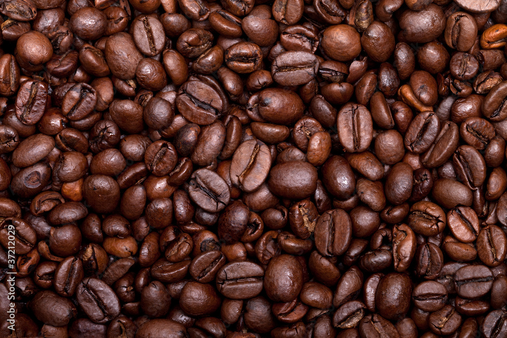 Obraz premium Roasted coffee beans background