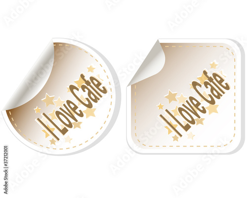 I love cafe stickers set for restaurant