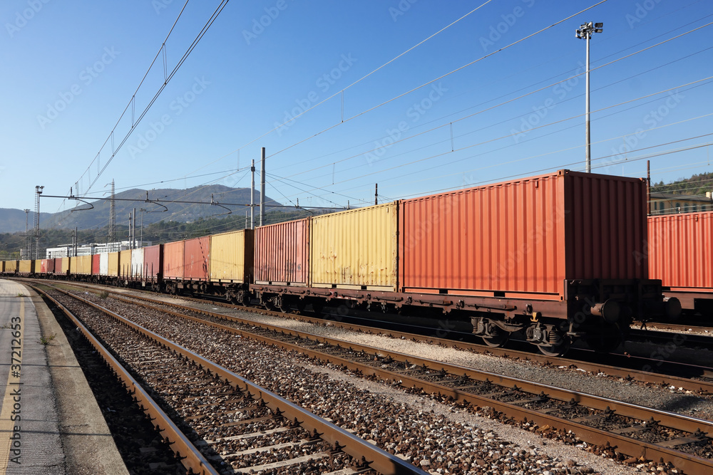 containers in railway station