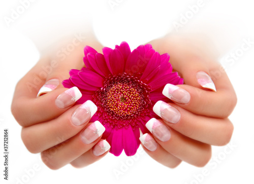 Nageldesign Rose Weiss