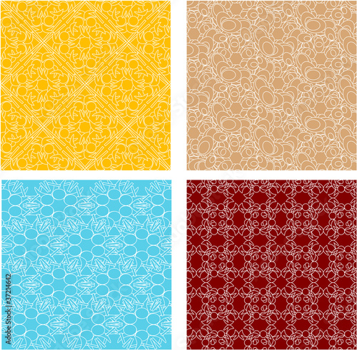 ornate patterns set in modern style. vector