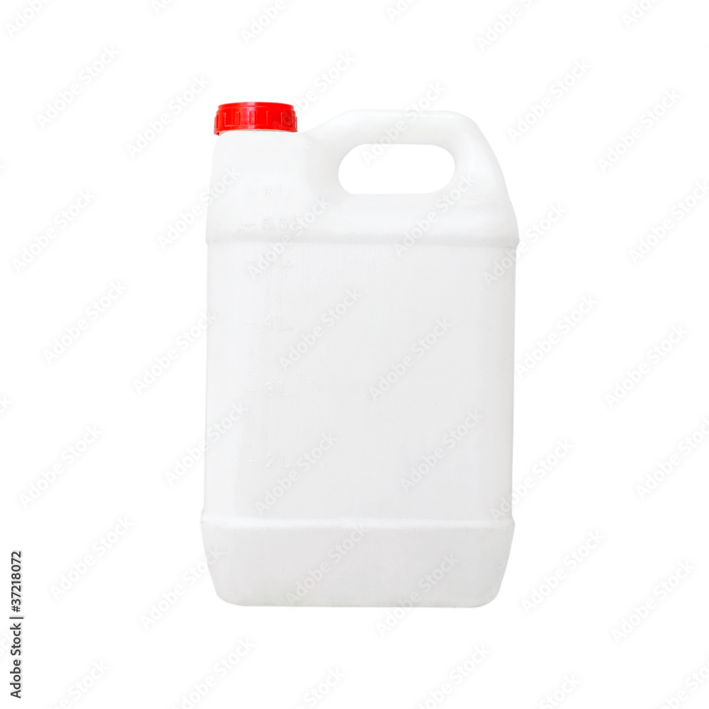 White plastic container on white background White plastic container on white background