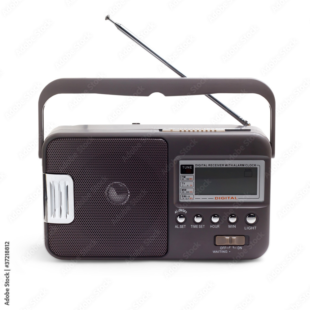 radio gray isolated on white background radio gray isolated on white background
