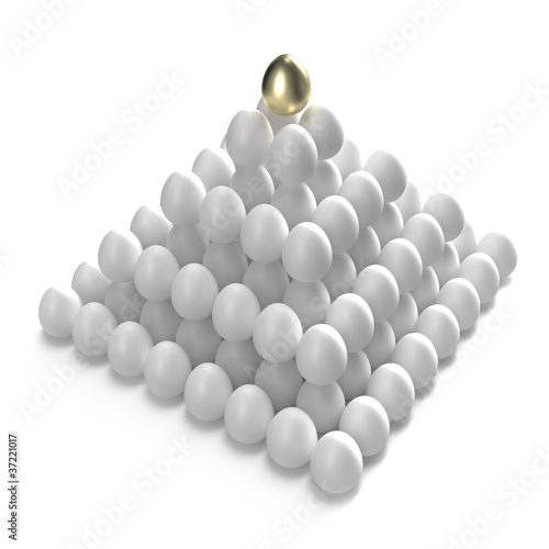 Golden egg at the top of th...