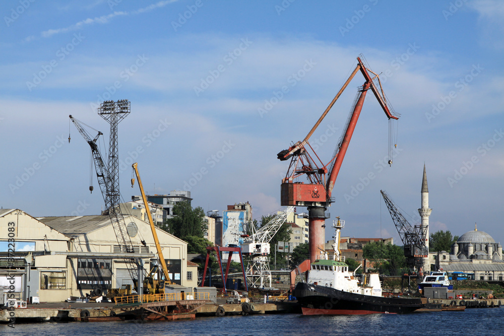 The shipyard in Halic, Istanbul.