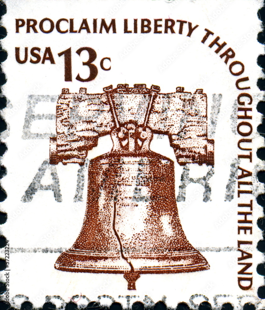 Proclaim liberty throughout all the land. US Postage Stock Photo
