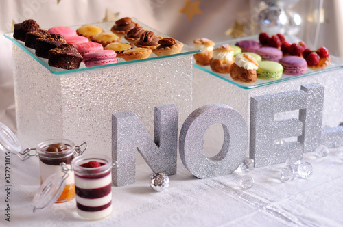 buffet de gourmandises, noël