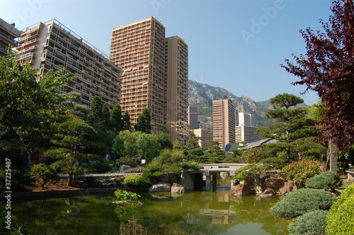 Japanese garden in Monaco, Monte Carlo.