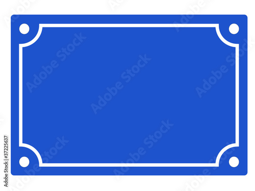 PLAQUE DE RUE BLEUE