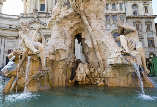 Fontana dei quatto fiumi a Piazza Navona, Roma
