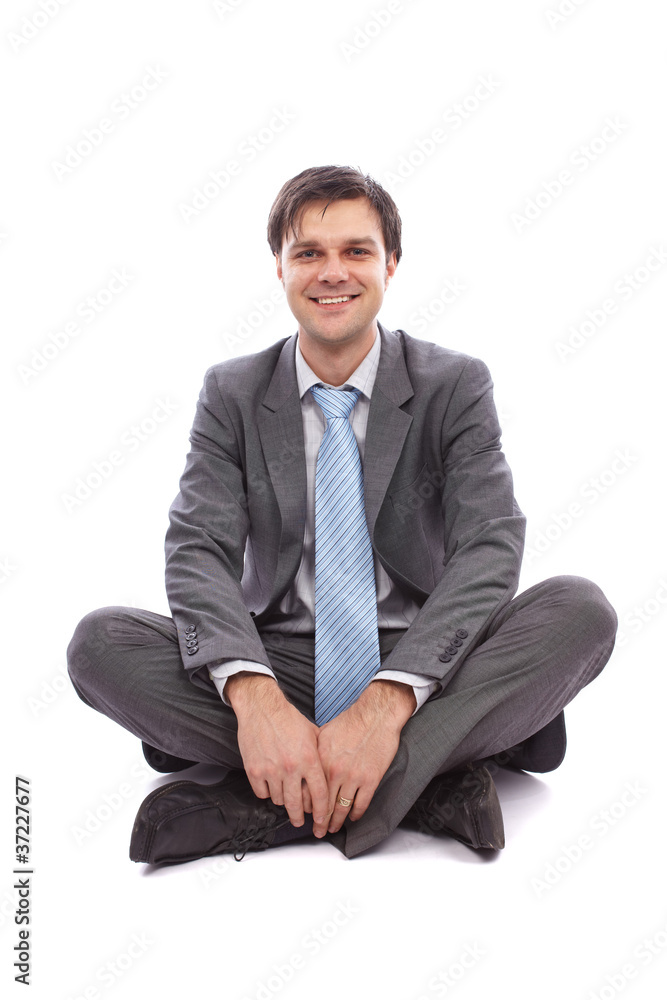 Businessman sitting on the floor Businessman sitting on the floor