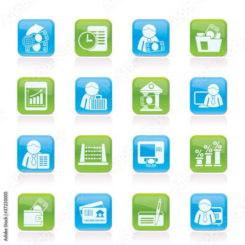 Bank and Finance Icons - Vector Icon Set