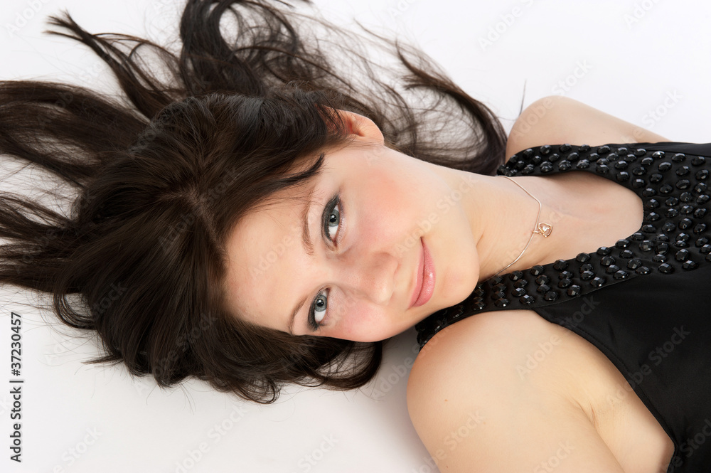 Portrait of a charming young teenagers girl smiling Portrait of a charming young teenagers girl smiling