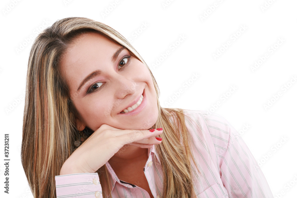 Portrait of a beautiful business woman smiling Portrait of a beautiful business woman smiling
